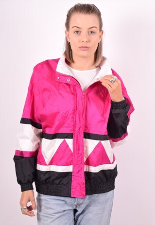 NIKE WOMENS VINTAGE TRACKSUIT TOP JACKET LARGE PURPLE 90'S