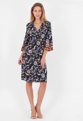 WRAP FRONT KIMONO DRESS