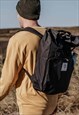 'THE TRAVELLER' RECYCLED LAPTOP BACKPACK IN BLACK