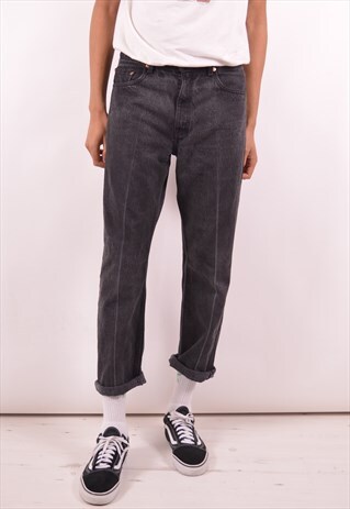 LEVI'S 505 MENS VINTAGE JEANS W34 L30 BLACK 90S