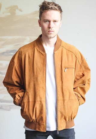 VINTAGE SUEDE BOMBER JACKET