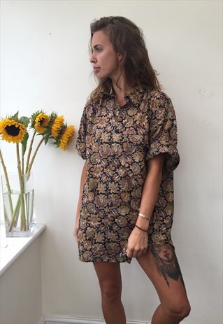 CRAZY PATTERN OVERSIZED RETRO VINTAGE UNISEX FESTIVAL SHIRT