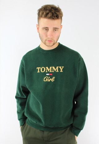 TOMMY HILFIGER GIRL SPELLOUT VINTAGE SWEATSHIRT