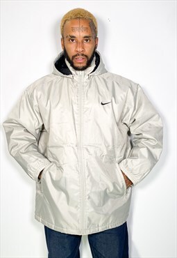 Nike cream puffer jacket