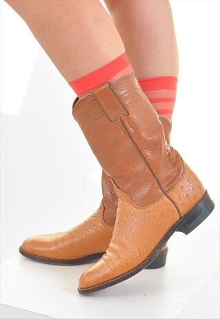 VINTAGE 90'S REAL LEATHER BOOTS