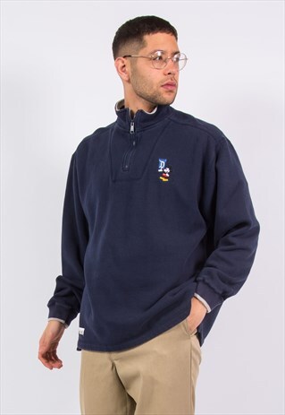 VINTAGE DISNEY 1/4 ZIP SWEATSHIRT DISNEYLAND CALIFORNIA