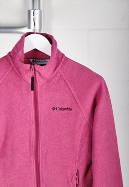Vintage Columbia Fleece in Pink Zip Up Hiking Jumper XS