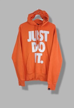 Vintage Nike Sweatshirt Hoodie Just Do It in Orange S