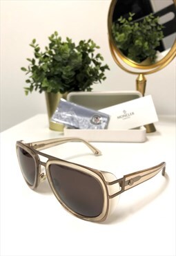 Moncler Aviator MC507-05 Crystal / Brown Pelvoux Sunglasses