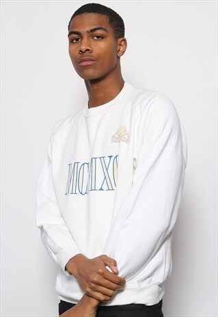 VINTAGE KAPPA PRINT LOGO SWEATSHIRT WHITE