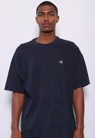 VINTAGE CHAMPION LOGO T-SHIRT NAVY BLUE