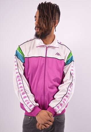 VINTAGE KAPPA TRACKSUIT TOP JACKET PURPLE