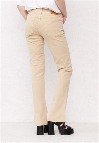 VINTAGE BEIGE RALPH LAUREN BOOT CUT JEANS