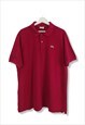 Vintage Lacoste Polo Shirt in Burgundy L