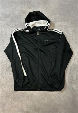 Nike Track Jacket Embroidered Logo Full Zip Hoodie