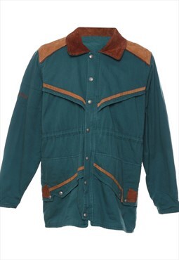 Vintage Dark Green & Brown Horse Design Embroidered Jacket -