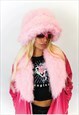 JUNGLECLUB FAUX FUR LARGE 90S STYLE BUCKET HAT 