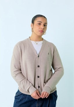 Tan y2ks Polo Ralph Lauren ButtonUp cardigan Knit Sweatshirt