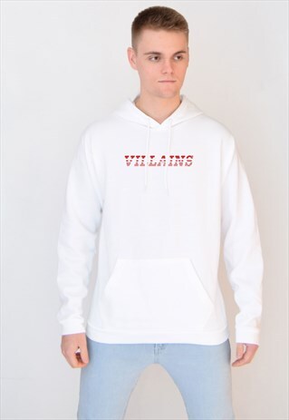 WHITE VILLAINS STRIPED (RED) HOODIE