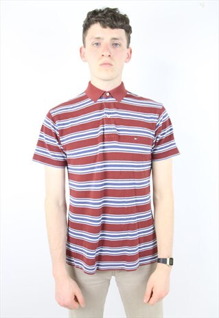 VINTAGE TOMMY HILFIGER STRIPED POLO SHIRT