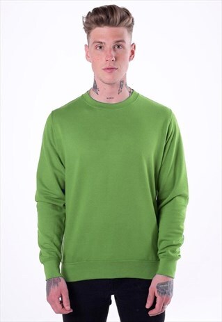 ESSENTIAL BLANK JUMPER SWEATER PULLOVER - KELLY GREEN