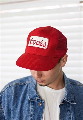 VINTAGE BEER LOGO TRUCKER HAT 90S X 2.1