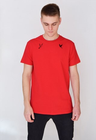 RED GE BIRDS T-SHIRT