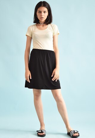90'S RETRO ESPRIT MINIMALIST STRETCH MINI SKIRT