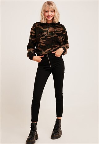 O RING SKINNY JEANS - BLACK