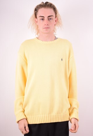 POLO RALPH LAUREN MENS VINTAGE JUMPER SWEATER LARGE 90S