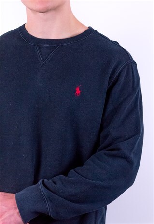 VINTAGE RALPH LAUREN SWEATSHIRT IN BLACK