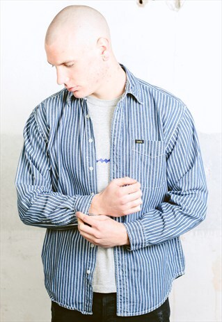 VINTAGE LEE STRIPED DENIM SHIRT