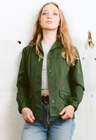 VINTAGE 70S KHAKI MILITARY JACKET