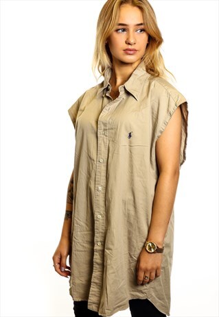 VINTAGE RALPH LAUREN REWORKED SLEEVELESS SHIRT S752