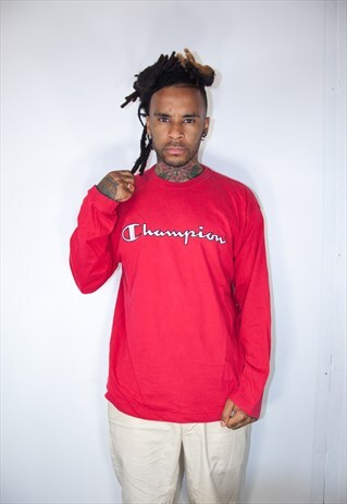 RED CHAMPION LIGHTWEIGHT SWEATER