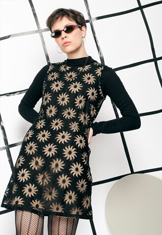 90S VINTAGE DAISY MINI DRESS