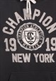 CHAMPION 90'S SPELLOUT COLLEGE HOODIE XLARGE BLACK