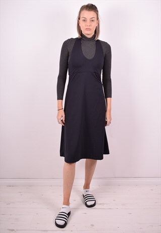 PATAGONIA WOMENS VINTAGE DRESS MEDIUM BLACK 90'S