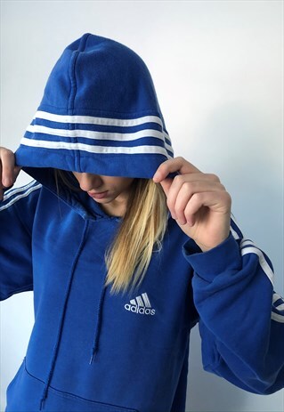 VINTAGE ADIDAS HOODIE TOP OVERSIZED SWEATSHIRT SWEATER 90S