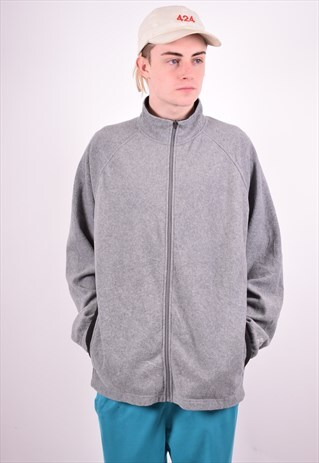 STARTER MENS VINTAGE FLEECE JACKET XL GREY 90'S