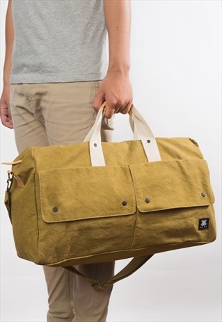 WEEKENDER ITALY CANVAS & LEATHER - OLIVE