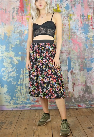 SPRING FLOWER PRINT SKIRT