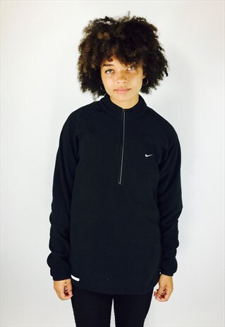 NIKE BLACK HALF ZIP FLEECE