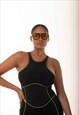 SPORTY RACER MIDI DRESS WITH CONTRAST STITCH IN BLACK 