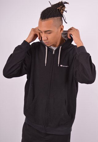 VINTAGE CHAMPION HOODIE SWEATER BLACK