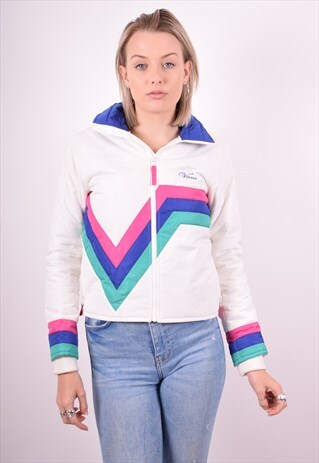 VANS WOMENS VINTAGE JACKET SMALL WHITE 90'S