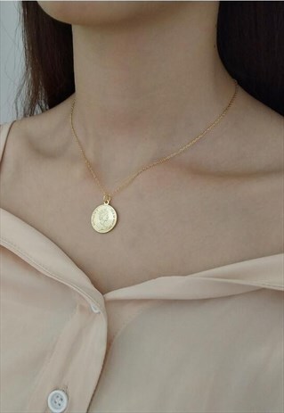 GOLD FASHION COIN NECKLACE