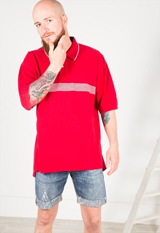 ON SALE VINTAGE 80'S TOMMY HILFIGER POLO T-SHIRT / S0178