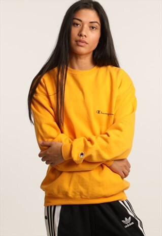 VINTAGE CHAMPION PRINTED SPELLOUT SWEATSHIRT