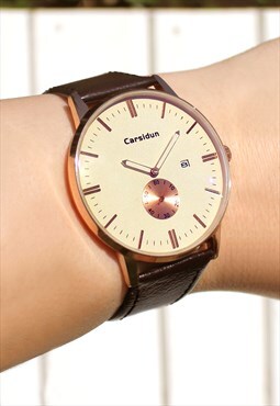 Classic Rose Gold Watch with Date